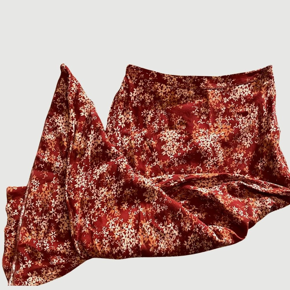 Free People Long Skirt Stretch Waist Midi Skirt